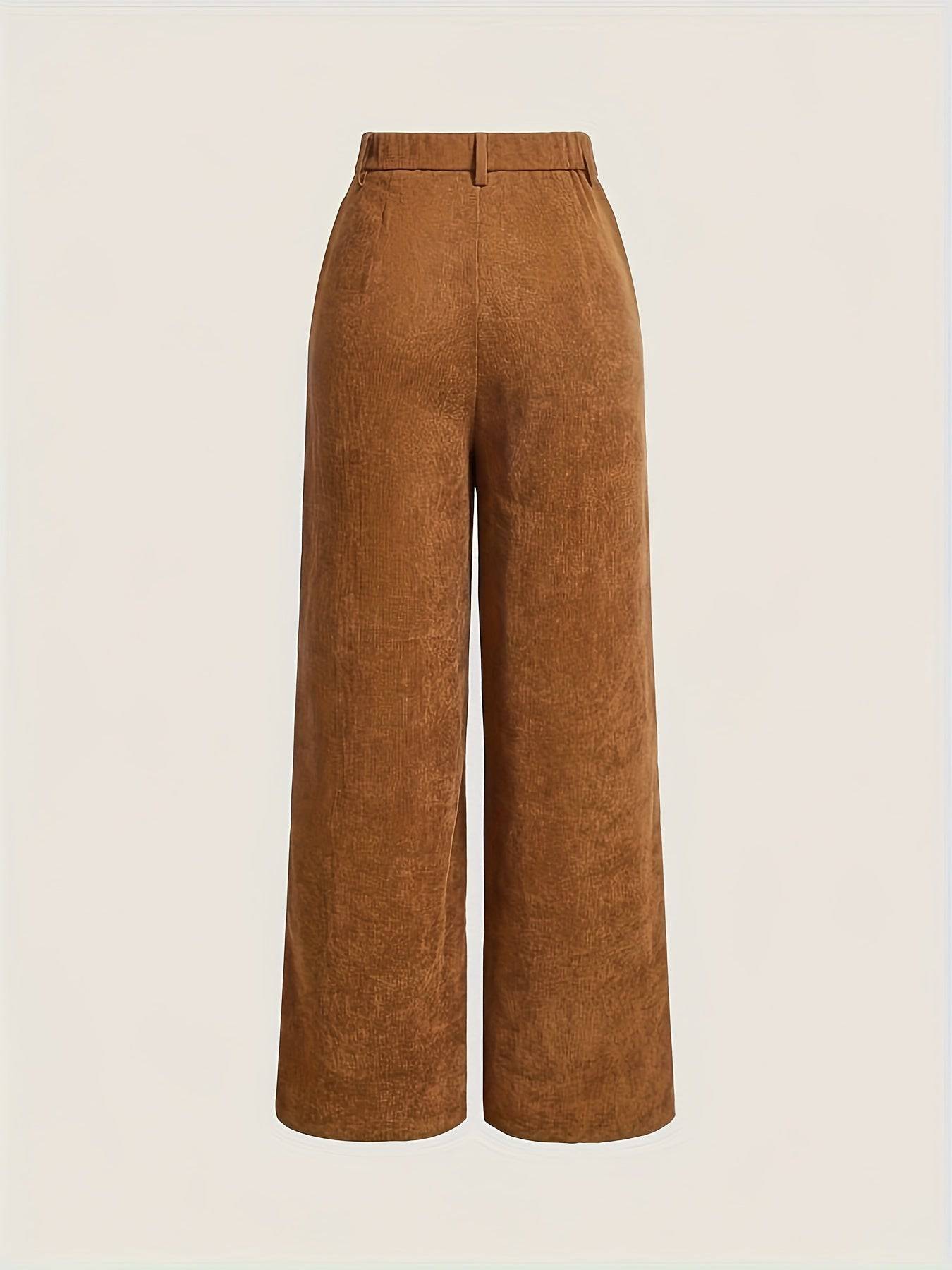 Anne | Wijde Corduroy Broek