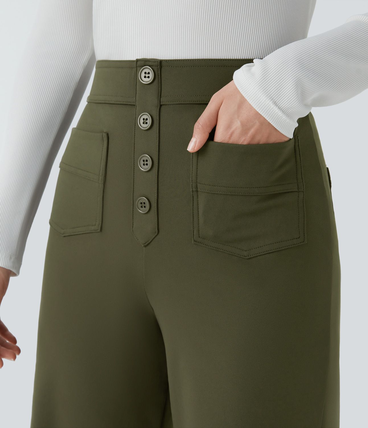 Merel | Elastische Broek Met Hoge Taille