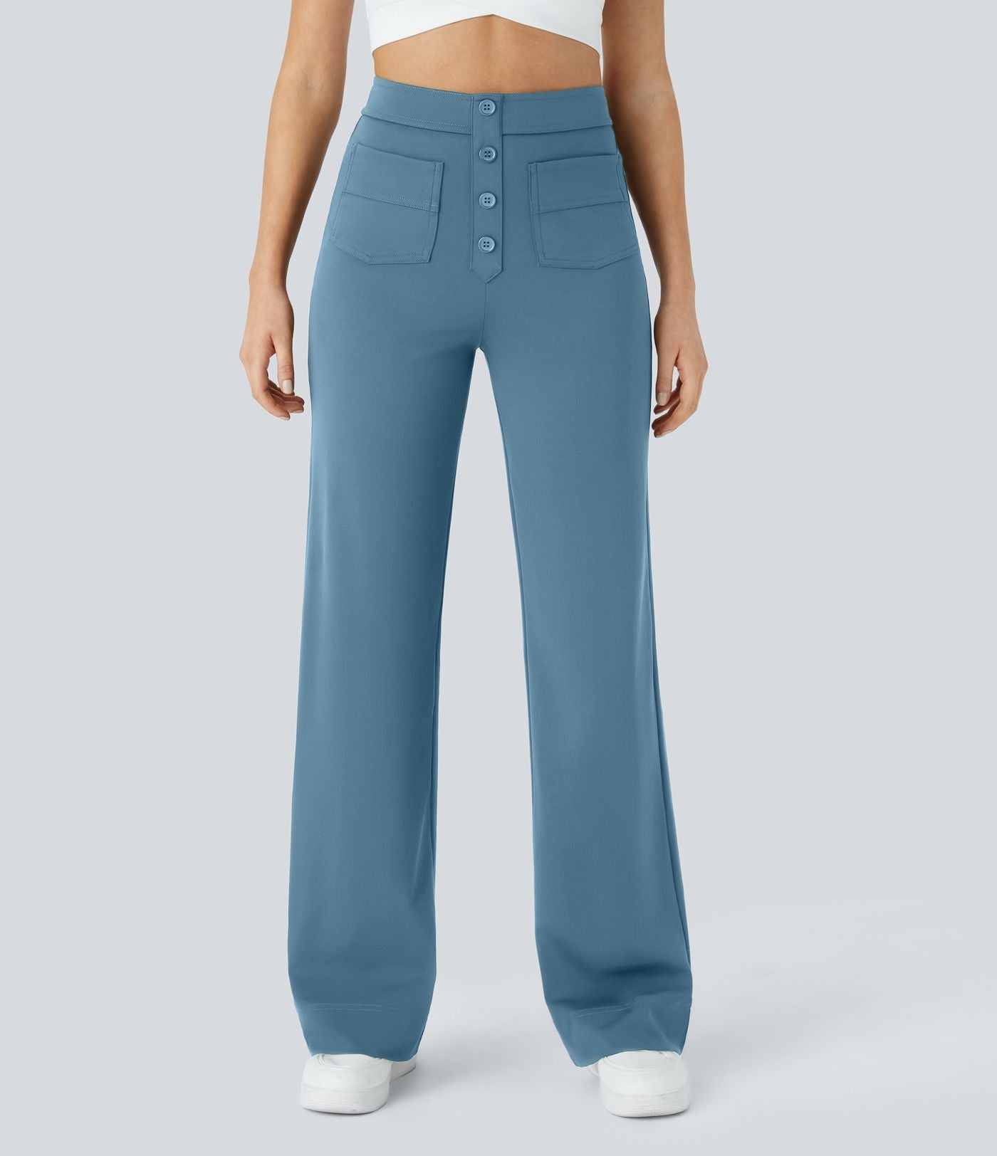Merel | Elastische Broek Met Hoge Taille