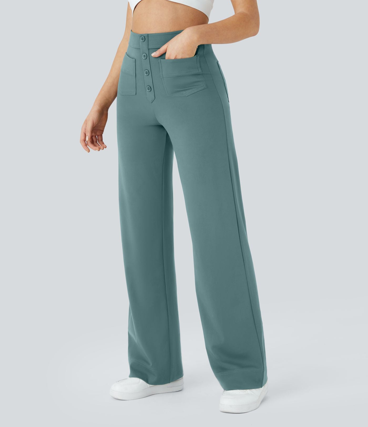 Merel | Elastische Broek Met Hoge Taille