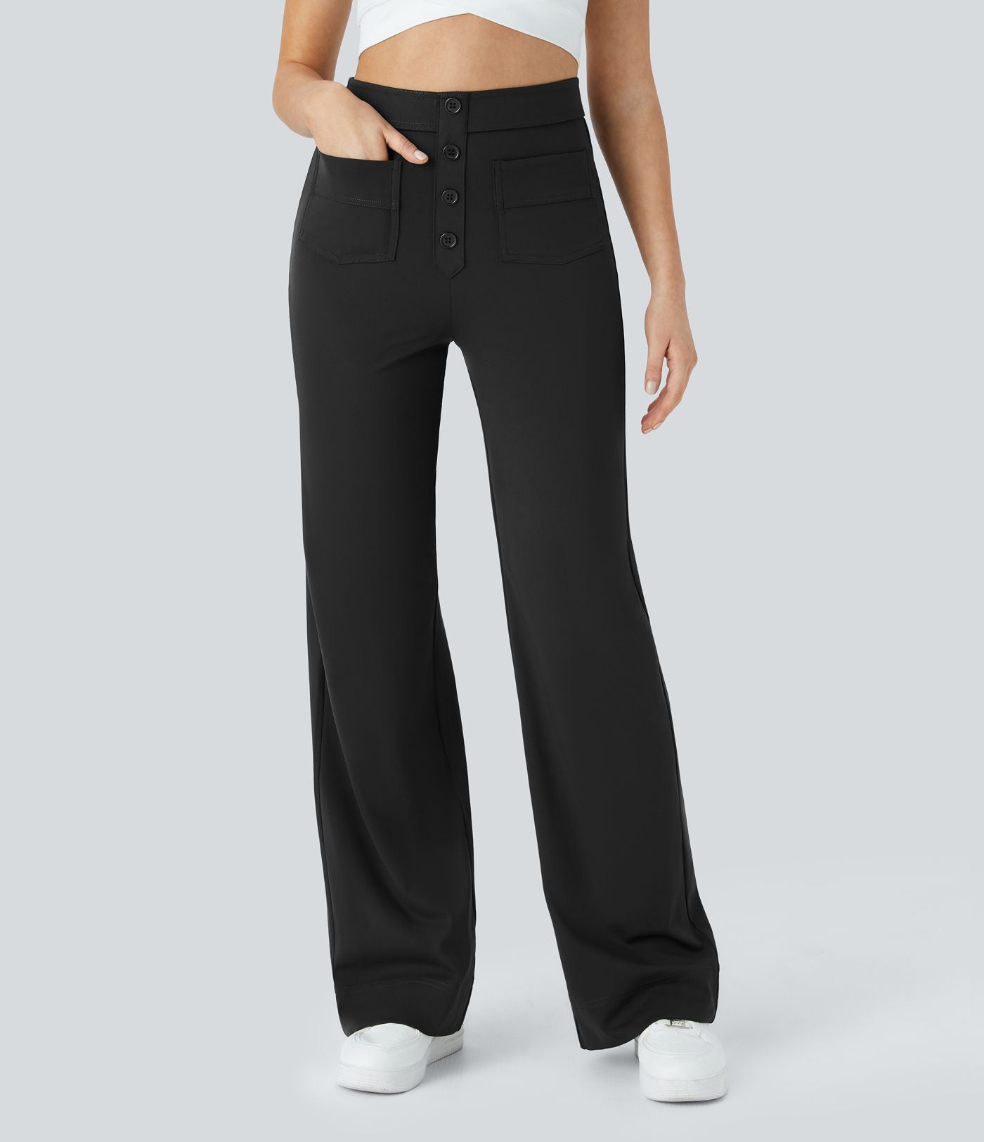 Merel | Elastische Broek Met Hoge Taille