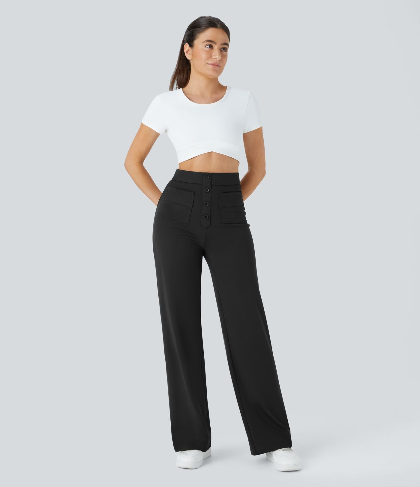 Merel | Elastische Broek Met Hoge Taille