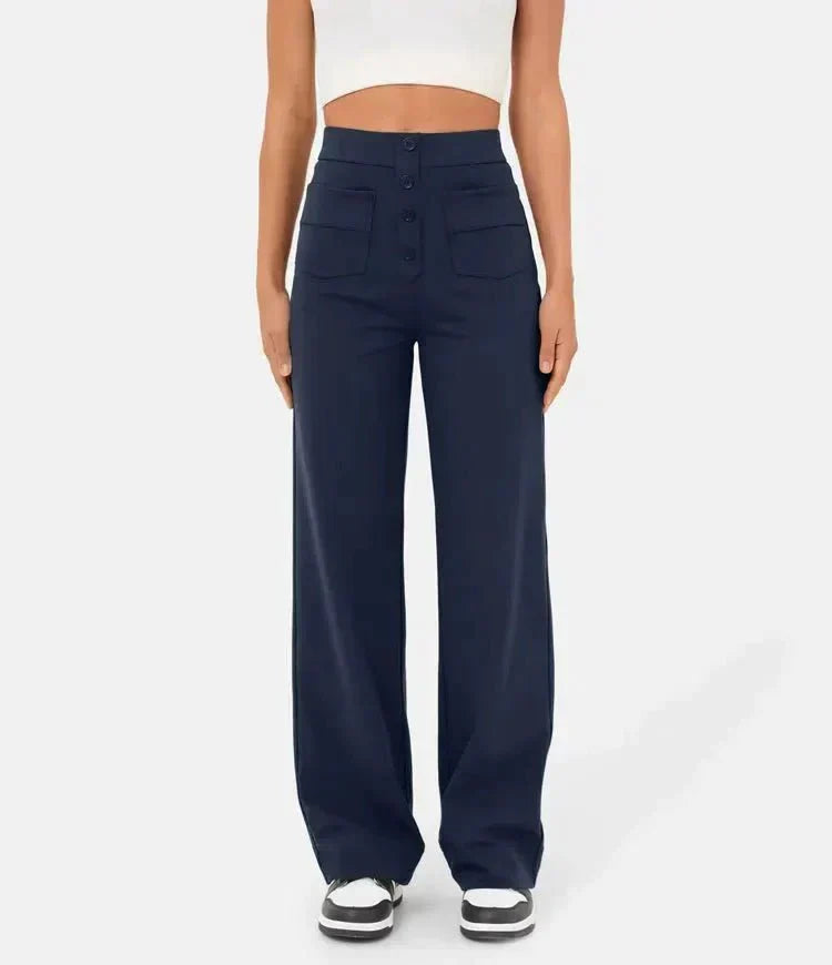 Merel | Elastische Broek Met Hoge Taille
