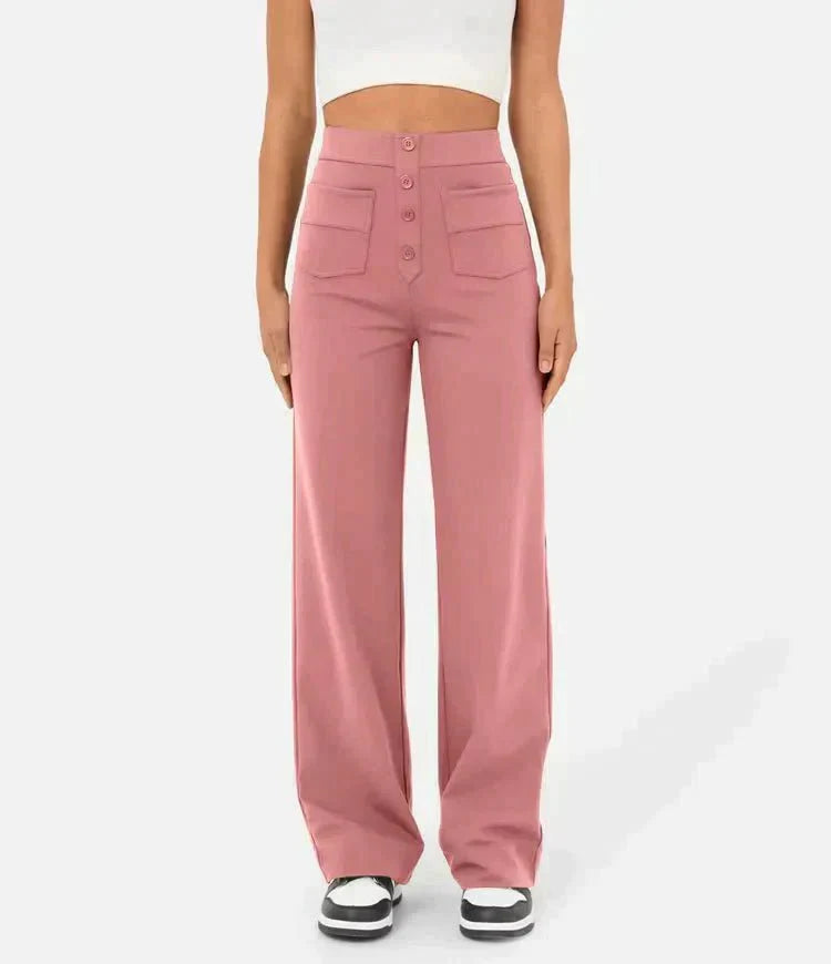 Merel | Elastische Broek Met Hoge Taille