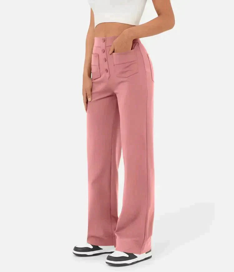 Merel | Elastische Broek Met Hoge Taille