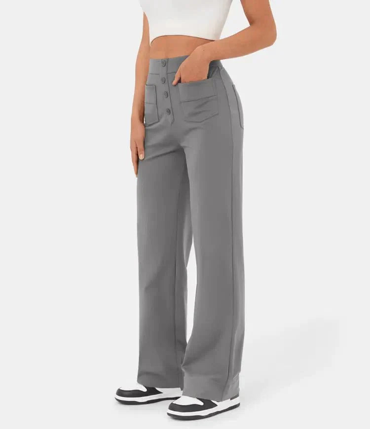 Merel | Elastische Broek Met Hoge Taille