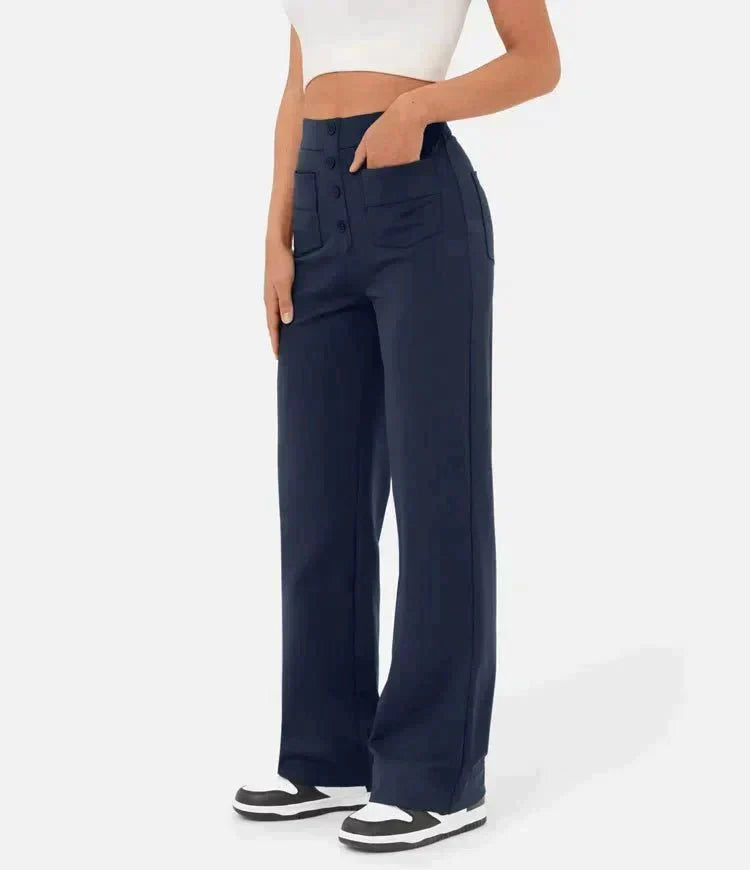 Merel | Elastische Broek Met Hoge Taille