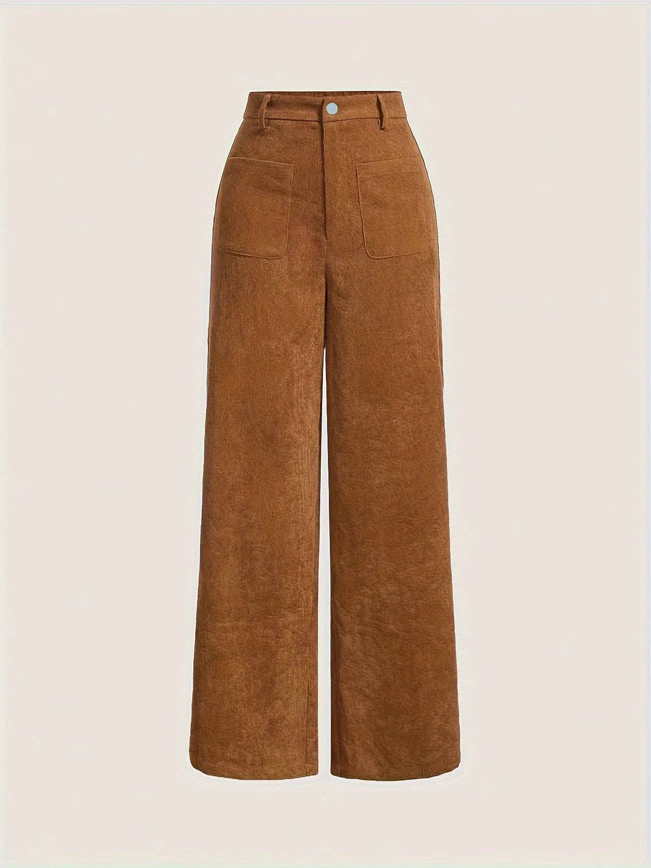Anne | Wijde Corduroy Broek